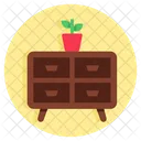 Side Table Nightstand Furniture Icon