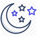 Moon Planetoid Nighttime Icon