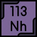 Nihonium Periodic Table Chemistry Icon