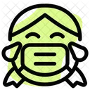 Alegria De Nina Emoji Con Mascarilla Emoji Icon