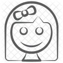 Emoticon Emoji De Chica Linda Emoji Femenino Icono