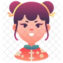Chica Nino China Icono