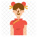 Chica Chino China Icono