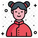 Niña china  Icono
