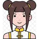 Nina China Chino Mujer China Icono