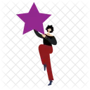 Chica Estrella Dc Superheroina Icono