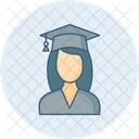 Chica graduada  Icono