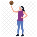 Niña jugando pelota  Icono