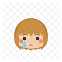 Chica Emoji Llorando Icono