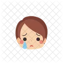 Chica Emoji Llorando Icono