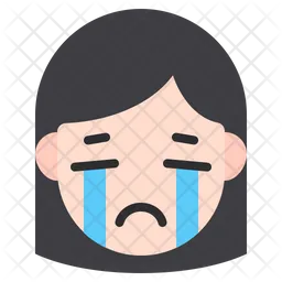 Niña llorando Emoji Icono