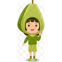 Aguacate Chica Personaje Icono