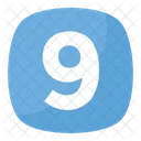 Nine 9 Number Icon