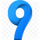 Nine 9 Number Icon
