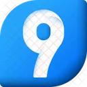 Nine 9 Number Icon