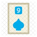 Nine Of Spades Poker Card Casino Icon