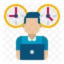 Nine To Five Job Working Time Online Job Icon