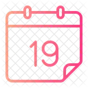 Nineteen Calendar Calender Icon