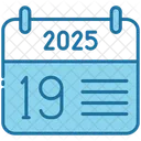 Nineteenth Calendar Time Icon