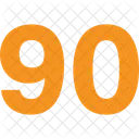 90 숫자 숫자 아이콘