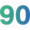90 숫자 숫자 아이콘