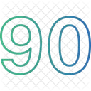90 숫자 숫자 아이콘