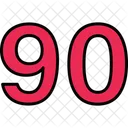 90 숫자 숫자 아이콘