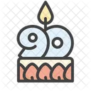 Ninety Birthday Cake  Icon