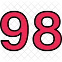 Ninety Eight Numbers Numeric Icon