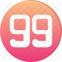 Ninety Nine Count Counting Icon