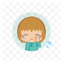 Chica Llorar Avatar Icono