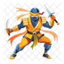 Ninja Charakter Gaming Kampfer Symbol