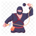 Ninja Tools Male Fighter Ninja Character Icône