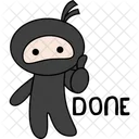 Ninja Adesivo Icon