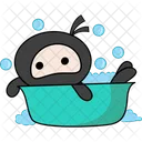 Ninja In Bathtub  Icon