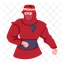 Ninja Costume Ninja Mascot Shinobi Character Icône