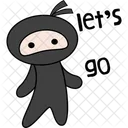 Ninja Aufkleber Icon