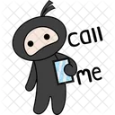 Ninja Say Call Me  Icon