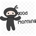 Ninja Say Good Morning  Icon
