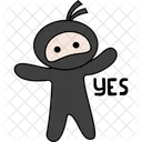 Ninja Saying Yes  Icon