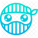 Ninja Smile Emoticon Icon