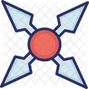 Japanische Shuriken Ninja Stern Shuriken Symbol