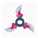 Ninja Star Shuriken Throwing Star Icon