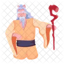 Ninja Wu Old Man Ancient Fighter Icon
