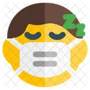 Nino Durmiendo Emoji Con Mascarilla Emoji Icono