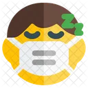 Nino Durmiendo Emoji Con Mascarilla Emoji Icono