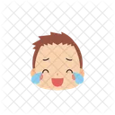 Chico Emoji Llorando De Alegria Icono