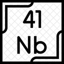 Niobio Tabla Periodica Quimica Icono