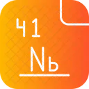 Niobium Periodic Table Chemistry Icon