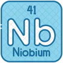 Niobium Chemistry Periodic Table Icon